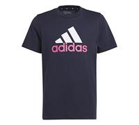 adidas Mixte Enfant Essentials Two-Color Big Logo Cotton Tee, Legink/White/SELUFU, 9-10 Years