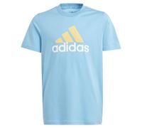 adidas Mixte Enfant Essentials Two-Color Big Logo Cotton Tee, Semi Blue Burst/Semi Spark/White, 13-14 Years