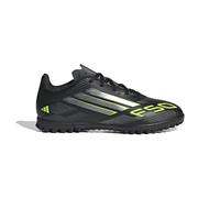 adidas Mixte Enfant F50 Club Turf Football Boots Kids Chaussures, Core Black/Iron met./Lucid Lemon, 35 EU