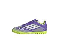 adidas Mixte Enfant F50 Club Turf Football Boots Kids Chaussures, Purple Rush/Cloud White/Lucid Lemon, 34 EU