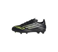 adidas Mixte Enfant F50 League Firm Multi Ground Football Boots Kids Chaussures, Core Black/Iron Metallic/Lucid Lemon, 32 EU