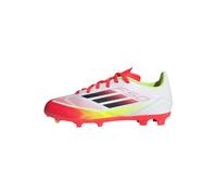 adidas Mixte Enfant F50 League Football Boots FG/MG Kids, Cloud White/Core Black/Solar Yellow, 38 EU