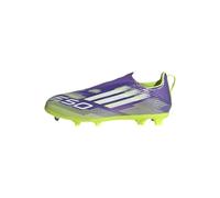adidas Mixte Enfant F50 League Laceless Firm Ground Football Boots Kids Chaussures, Purple Rush/Cloud White/Lucid Lemon, 31 EU