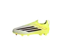 adidas Mixte Enfant F50 League Laceless Firm Ground/Multi Ground Football Boots Kids, Team Solar Yellow 2/Core Black/Lucid Red, 37 1/3 EU