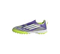 adidas Mixte Enfant F50 League Laceless Turf Football Boots Kids Chaussures, Purple Rush/Cloud White/Lucid Lemon, 33 1/2 EU