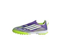 adidas Mixte Enfant F50 League Laceless Turf Football Boots Kids Chaussures, Purple Rush/Cloud White/Lucid Lemon, 31 1/2 EU