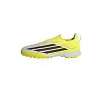 adidas Mixte Enfant F50 League Laceless Turf Football Shoes Kids, Team Solar Yellow 2/Core Black/Lucid Red, 38 EU