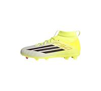 adidas Mixte Enfant F50 League Mid Cut Firm Ground/Multi Ground Football Boots Kids, Team Solar Yellow 2/Core Black/Lucid Red, 36 2/3 EU