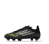 adidas Mixte Enfant F50 League Soft Ground Football Boots Kids Chaussures, Core Black/Iron met./Lucid Lemon, 34 EU