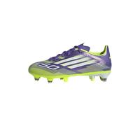 adidas Mixte Enfant F50 League Soft Ground Football Boots Kids, Purple Rush/FTWR White/Lucid Lemon, 34 EU