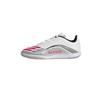 adidas Mixte Enfant F50 Messi Club Indoor Football Boots Kids Chaussures, FTWR White/Lucid Red/Silver met, 28 EU