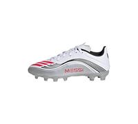 adidas Mixte Enfant F50 Messi League Multi Ground Football Boots Kids Chaussures, FTWR White/Lucid Red/Silver met, 30 1/2 EU
