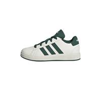 adidas Mixte Enfant Grand Court Lifestyle Tennis Lace-up Shoes Chaussures, Blanc cassé, Noyau Vert collégial, Noir, 38.5 EU