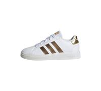 Adidas Chaussures Grand Court enfant mixte – Lacets durables – Cloud White/Matte Gold – 38 EU