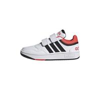 adidas Mixte Enfant Hoops Lifestyle Basketball Hook-and-Loop Shoes, Cloud White/Core Black/Bright Red, 28 1/2 EU