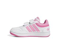 adidas Mixte Enfant Hoops Lifestyle Basketball Hook-and-Loop Shoes, FTWR White/Bliss Pink/Pulse Magenta, 35 EU