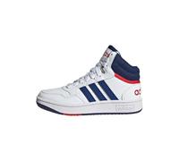 adidas Mixte Enfant Hoops Mid Shoes Chaussures, Cloud White Victory Blue Scarlet, 35.5 EU