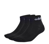adidas Mixte enfant Linear Ankle Cushioned Socks 3 Pairs, Black/White, 6-7 Years