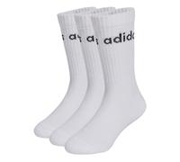 adidas Mixte enfant LINEAR KIDS CREW 3 PAIRS PER PACK SOCKS, white/white/white, 4-5 Years