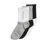 adidas Mixte enfant LINEAR KIDS CREW SOCKS 3PP, black/white/medium grey heather, 5-6 Years