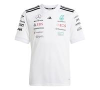 adidas Mixte Enfant Mercedes - AMG Petronas Formula One Team Driver Jersey White Youth, White/Black, 13-14 Years