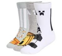 adidas Mixte enfant MINECRAFT YOUTH SOCKS, Wonder Sage/medium grey heather/white, 34-36
