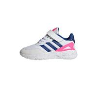 adidas Mixte enfant Nebzed Elastic Lace Top Strap Shoes, Cloud White / Royal Blue / Lucid Pink, 38 2/3 EU