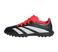 adidas Predator 24 League Turf Boots Chaussures de Football, Core Black/Cloud White/Solar Red, 37 1/3 EU
