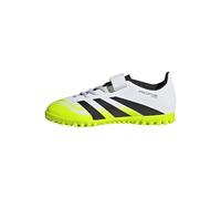 adidas Mixte Enfant Predator Club Hook-and-Loop Turf Football Boots Kids Chaussures, FTWR White/Core Black/Lucid Lemon, 35 1/2 EU