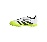 adidas Mixte Enfant Predator Club Hook and Loop Turf Football Boots Kids, FTWR White/Core Black/Lucid Lemon, 27 EU