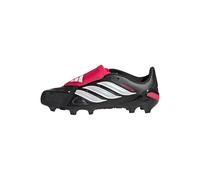 adidas Mixte Enfant Predator League Fold-Over Tongue Firm Ground Football Boots Kids, Core Black/FTWR White/Lucid Red, 37 1/3 EU