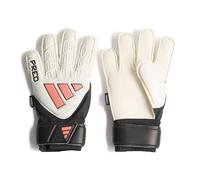 adidas Mixte Enfant Predator Match Fingersave Junior Goalkeeper Glove Gloves, White/Black/Solar Turbo, 6