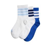 adidas Mixte enfant RIBBED 3PP SOCKS, white/white/team royal blue, 3-4 Years