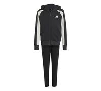 adidas Mixte enfant SEASONAL ESSENTIALS COLORBLOCK FLEECE TRACKSUIT, black/wonder silver/white, 11-12 Years