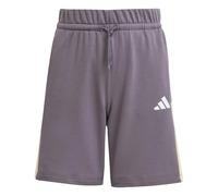 adidas Mixte Enfant Seasonal Essentials Colorblock Shorts, Grey strata/Powder Yellow/White, 11-12 Years