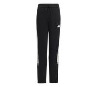 adidas Mixte Enfant Seasonal Essentials Tiberio 3 Stripes Fleece Pants, Black/White/Grey Two, 9-10 Years