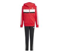 Adidas Seasonal Essentials Tiberio 3 Stripes Fleece Tracksuit Rouge 11-12 Years Enfants