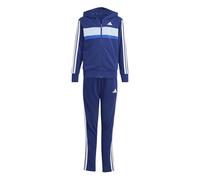 adidas Mixte enfant SEASONAL ESSENTIALS TIBERIO 3 STRIPES FRENCH TERRY TRACKSUIT, dark blue/white/glow blue, 11-12 Years