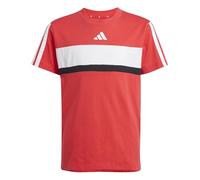 Adidas Seasonal Essentials Tiberio 3 Stripes Short Sleeve T-shirt Rouge 9-10 Years Enfants