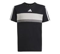 adidas Mixte Enfant Seasonal Essentials TIBERIO 3 Stripes T-Shirt, Black/White, 11-12 Years