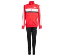 adidas Mixte enfant SEASONAL ESSENTIALS TIBERIO 3 STRIPES TRICOT TRACKSUIT, Pure Ruby/White, 7-8 Years