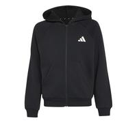 adidas Mixte Enfant Seasonals Collegiate Typography Full Zip Hoody Junior Sweatshirt, Black/White, 11-12 Years