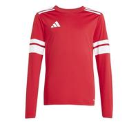 adidas Mixte Enfant SQUADRA25 Jersey Long Sleeve Kids, Team Power Red 2/White, 7-8 Years