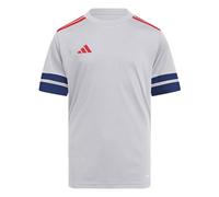 Adidas Mixte Enfant SQUADRA25 Jersey Short Sleeve Kids, Glory Grey/Team Navy Blue 2/Pure Ruby, 5-6 Years