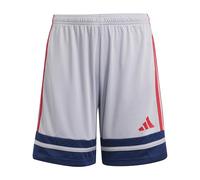 adidas Mixte Enfant SQUADRA25 Short Kids, Glory Grey/Team Navy Blue 2/Pure Ruby, 11-12 Years