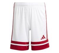 adidas Mixte Enfant SQUADRA25 Short Kids, White/Team Power Red 2, 7-8 Years