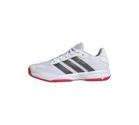 adidas Mixte Enfant Stabil Junior Indoor Shoes Chaussures de Sport, Cloud White/Aurora Met. / Semi Lucid Red, 35 1/2 EU