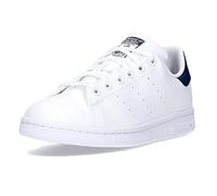 adidas Mixte enfant Stan Smith Sneaker, Cloud White Cloud White Dark Blue, 38 2/3 EU