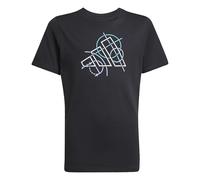 adidas Mixte Enfant Tech Outline Graphic T-Shirt Junior, Black, 11-12 Years