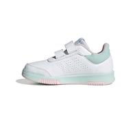 adidas Mixte Enfant Tensaur Hook and Loop Shoes Chaussures de Course, Cloud White Clear Pink Semi Flash Aqua, 4 UK Child